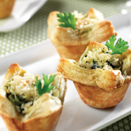 Spinach, Crab & Artichoke Mini Tarts