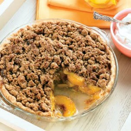 Peach Streusel Pie