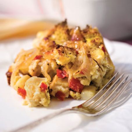 Brie-and-Veggie Breakfast Strata