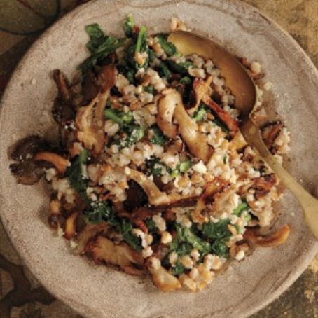 Creamy Farro Pilaf with Wild Mushrooms