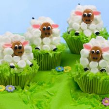 Easter Lamb Carrot Cupcakes