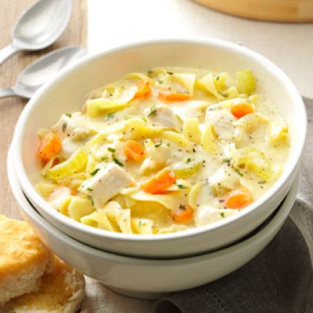 Soupy Chicken Noodle Supper Recipe