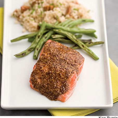 Smoky Mustard-Maple Salmon for Two