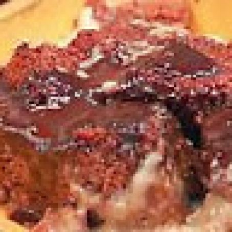 Chocolate Cornpone with Hot Mexican Chocolate Sauce