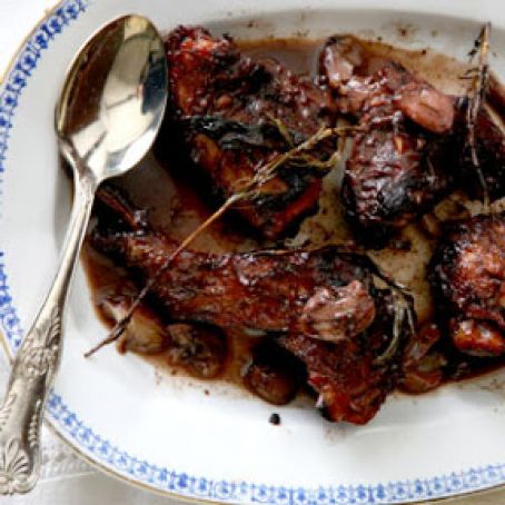 Rabbit Braised in Red Wine