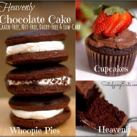 HEAVENLY CHOCOLATE CUPCAKES OR WHOOPIE PIES--grain-free,nut-free,dairy-free,low-carb