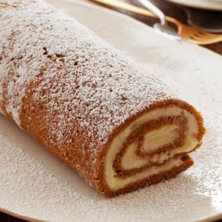 Pumpkin Roulade with Ginger Buttercream