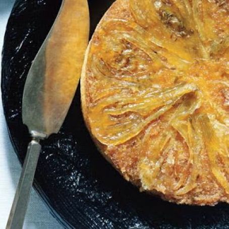 CANDIED FENNEL TOPPED LEMON CAKE