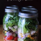 Barbecue Ranch Chicken Mason Jar Salad