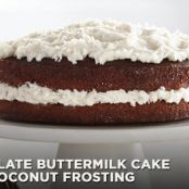 Chocolate Buttermilk Cake with Coconut Frosting