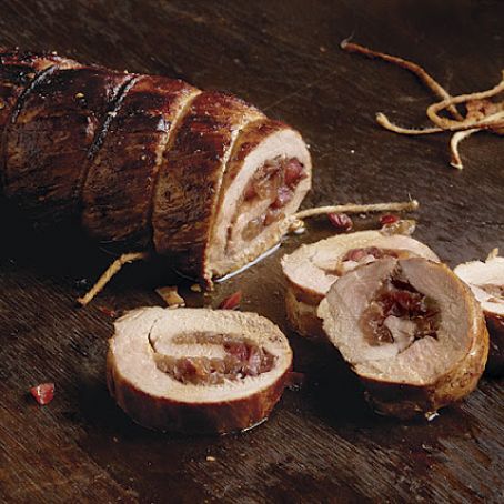 Cherry and Onion Stuffed Pork Tenderloin