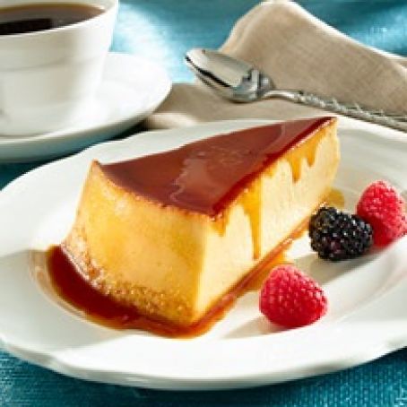 Flan de Queso  (Caramel-Topped Cream Cheese Flan)