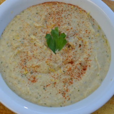 dip - White Bean Dip with Spiced Tortilla Chips