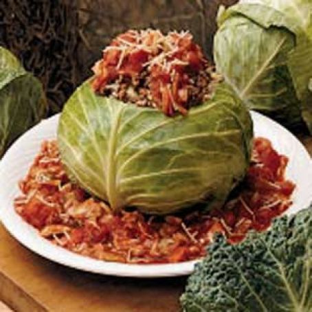 Whole stuffed cabbage head