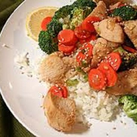 Sesame-Orange Shrimp and Chicken Strir-Fry