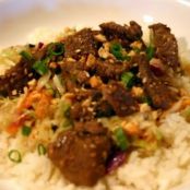 Korean Beef on Fiery Cabbage