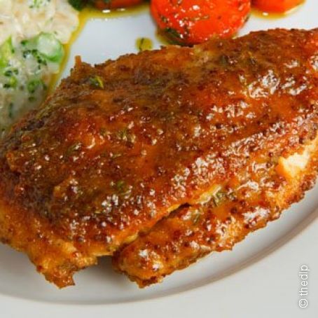 New Mexico Chile Glazed Chicken on Hominy Polenta