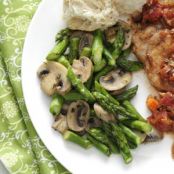 Asparagus and Mushrooms in Lemon-Thyme Butter Recipe