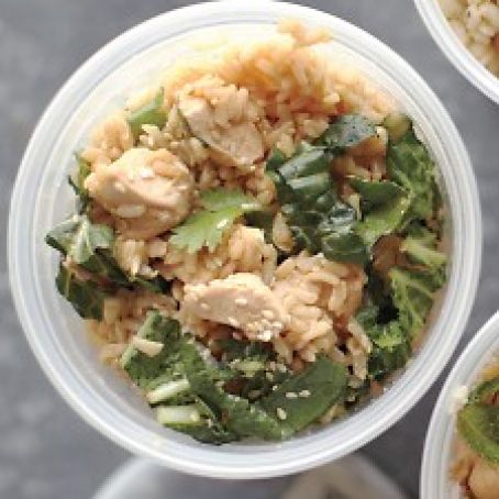 Brown Rice, Chicken, and Cilantro Salad