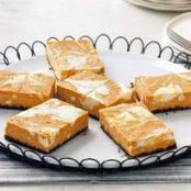 Pumpkin Swirl cheesecake bars