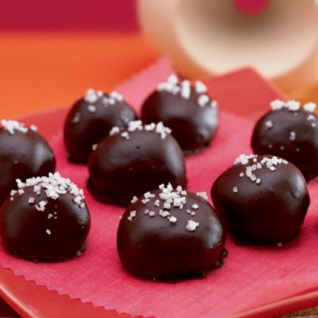 Caramel-Dark Chocolate Truffles with Fleur de Sel