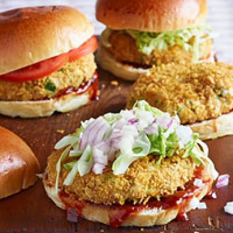 Crispy Oven-Fried Turkey Patties with Bourbon BBQ Sauce