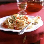 Pan-seared Scallops on Linguine