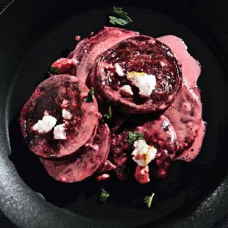 Roasted Beet and Feta Gratin with Fresh Mint