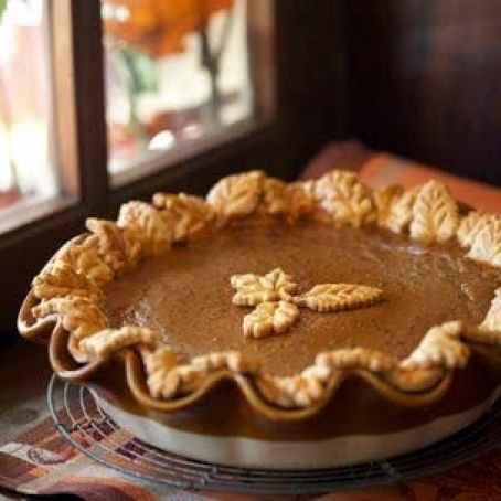Pecan Pumpkin Pie with Butterscotch Cream