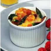 Baked Eggs with Asparagus & Ham
