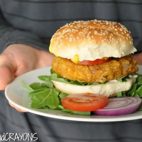 burger - Sweet Potato Chickpea Burgers | Peas and Crayons: Sweet Potato Chickpea Burgers