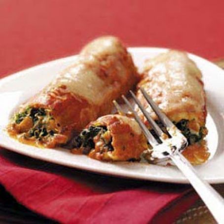 Chicken Spinach Manicotti