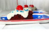 Red Velvet Brownies with Cream Cheese Icing