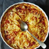 Autumn Root Vegetable Gratin with Herbs and Cheese