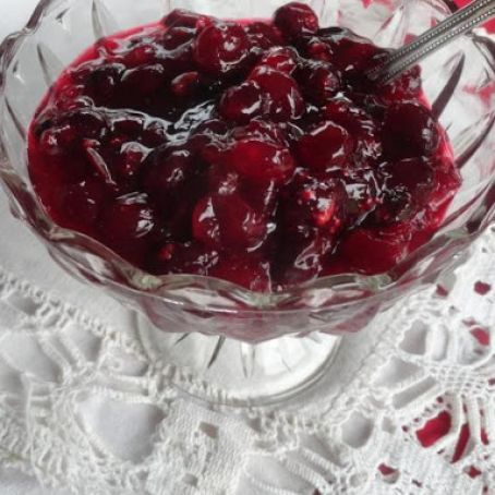Peach Schnapps Cranberry Sauce