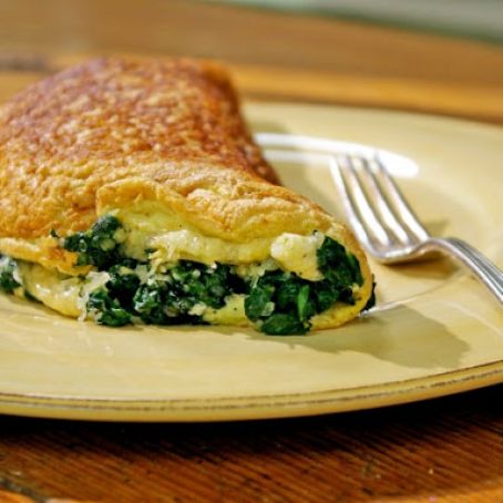 Souffleed Spinach Omelette