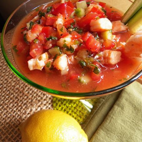 Pico De Gallo Shrimp Gazpacho