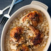 Basic baked chicken with lemon and herbs