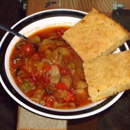 Beef Stew and Corn Bread