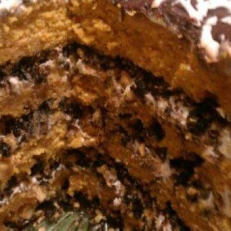Chocolate Pumpkin Spice Nut Cake