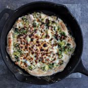 Pizza Cast Iron Skillet Brussels Sprouts Bacon