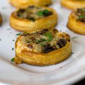 Caramelized Onion, Mushroom and Gruyere Cheese Tartlets