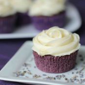 Lavender Cupcakes with Honey Frosting