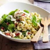 Greek Spinach-Pasta Salad with Feta and Bean