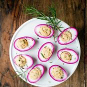Beet–Pickled Deviled Eggs