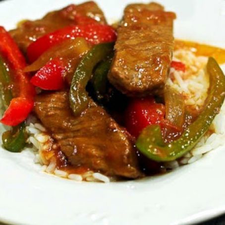 Pepper Steak with Rice Recipe