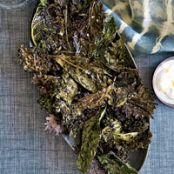 Crispy Kale with Lemon-Yogurt Dip