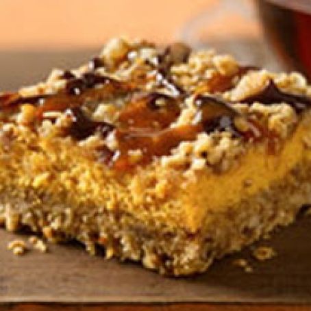Pumpkin Streusel Cheesecake Bars