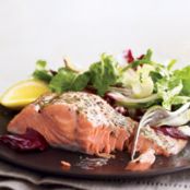 Roasted Salmon with Mustard- Dill Glaze