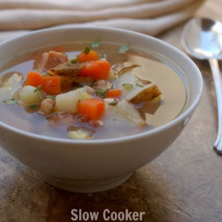 Crockpot Leftover Ham Bone Soup